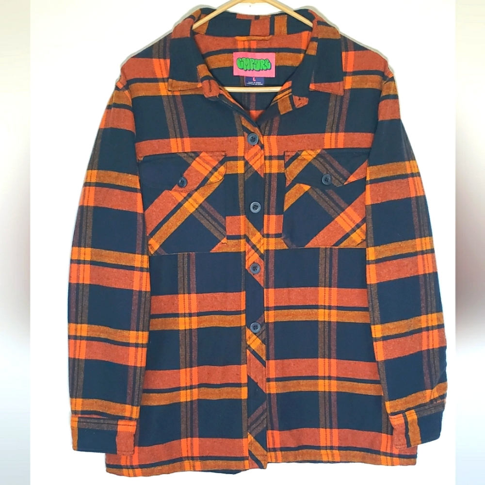Empire | Button down blue and rust plaid Flannel